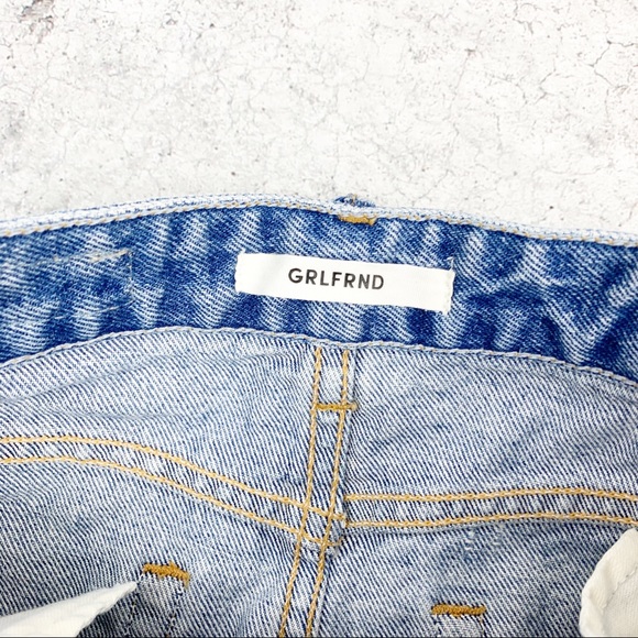 Grlfrnd Rhonda Distressed Denim Jean Skirt - Picture 4 of 8